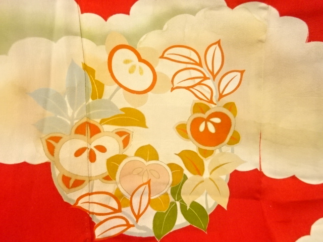  大正ロマン　御所車に松梅模様刺繍五つ紋花嫁衣装振袖2枚重ね・丸帯セット